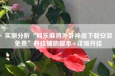 实测分析“科乐麻将外卦神器下载安装免费”开挂辅助脚本+详细开挂