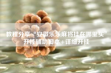 教程分享“安徽乐乐麻将挂在哪里买”开挂辅助脚本+详细开挂