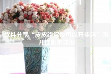 软件分享“皮皮跑得快可以开挂吗”附开挂脚本详细