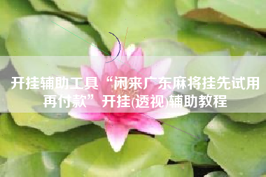 开挂辅助工具“闲来广东麻将挂先试用再付款”开挂(透视)辅助教程