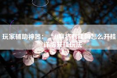 玩家辅助神器：“JJ麻将有挂吗怎么开挂”详细开挂玩法