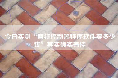 今日实测“麻将控制器程序软件要多少钱”其实确实有挂
