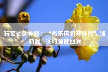 玩家辅助神器：“微乐麻将开挂器”辅助器 - 实时智能回复