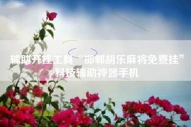 辅助开挂工具“邯郸胡乐麻将免费挂”科技辅助神器手机