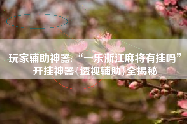 玩家辅助神器:“一乐浙江麻将有挂吗”开挂神器{透视辅助}全揭秘 玩家辅助神器:“一乐浙江麻将有挂吗”开挂神器{透视辅助}全揭秘