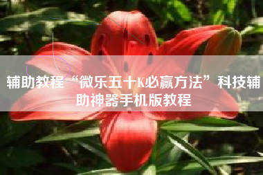 辅助教程“微乐五十K必赢方法”科技辅助神器手机版教程