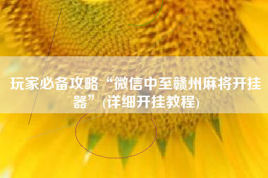 玩家必备攻略“微信中至赣州麻将开挂器”(详细开挂教程)