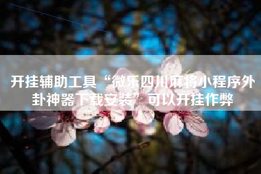 开挂辅助工具“微乐四川麻将小程序外卦神器下载安装”可以开挂作弊