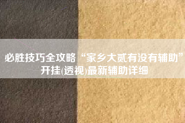 必胜技巧全攻略“家乡大贰有没有辅助”开挂(透视)最新辅助详细