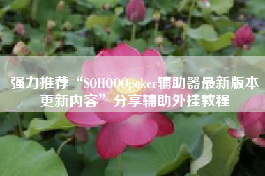 强力推荐“SOHOOOpoker辅助器最新版本更新内容”分享辅助外挂教程
