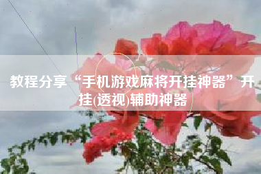 教程分享“手机游戏麻将开挂神器”开挂(透视)辅助神器