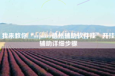 我来教你“wepoker德州辅助软件挂”开挂辅助详细步骤 我来教你“wepoker德州辅助软件挂”开挂辅助详细步骤