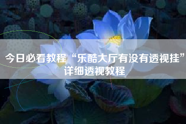 今日必看教程“乐酷大厅有没有透视挂”详细透视教程