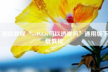 辅助教程“wePoker可以透视吗”通用版下载教程!