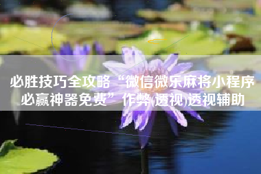 必胜技巧全攻略“微信微乐麻将小程序必赢神器免费”作弊(透视)透视辅助 必胜技巧全攻略“微信微乐麻将小程序必赢神器免费”作弊(透视)透视辅助