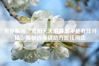 帮你解答“贵阳天天麻将是不是有挂开挂”揭秘透视辅助万能挂用法 帮你解答“贵阳天天麻将是不是有挂开挂”揭秘透视辅助万能挂用法