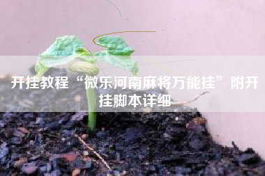 开挂教程“微乐河南麻将万能挂”附开挂脚本详细