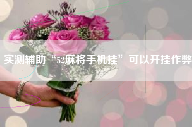 实测辅助“52麻将手机挂”可以开挂作弊