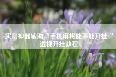实测神器辅助“手机麻将能不能开挂?”透视开挂教程