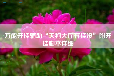 万能开挂辅助“天狗大厅有挂没”附开挂脚本详细