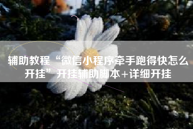 辅助教程“微信小程序牵手跑得快怎么开挂”开挂辅助脚本+详细开挂 辅助教程“微信小程序牵手跑得快怎么开挂”开挂辅助脚本+详细开挂