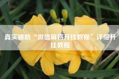 真实辅助“微信麻将开挂教程”详细开挂教程 真实辅助“微信麻将开挂教程”详细开挂教程