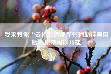 我来教你“云扑克透视作弊辅助挂通用版”原来可以开挂 我来教你“云扑克透视作弊辅助挂通用版”原来可以开挂