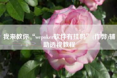 我来教你“wepoker软件有挂吗”(作弊)辅助透视教程
