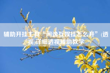 辅助开挂工具“闲逸互娱挂怎么开”(透视)详细透视辅助教学 辅助开挂工具“闲逸互娱挂怎么开”(透视)详细透视辅助教学