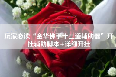 玩家必读“金华佛手十三道辅助器”开挂辅助脚本+详细开挂