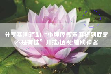 分享实测辅助“小程序微乐麻将到底是不是有挂”开挂(透视)辅助神器 分享实测辅助“小程序微乐麻将到底是不是有挂”开挂(透视)辅助神器