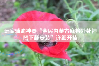 玩家辅助神器“全民内蒙古麻将外卦神器下载安装”详细开挂