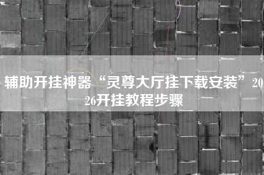 辅助开挂神器“灵尊大厅挂下载安装”2026开挂教程步骤
