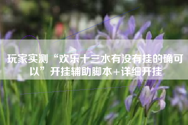 玩家实测“欢乐十三水有没有挂的确可以”开挂辅助脚本+详细开挂