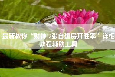 最新教你“财神13张自建房开胜率”详细教程辅助工具