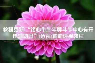 教程更新!“铭心牛牛斗牌斗牛中心有开挂辅助吗”(透视)辅助透视教程