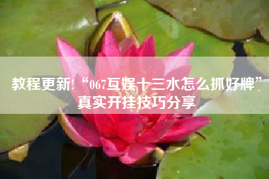 教程更新!“067互娱十三水怎么抓好牌”真实开挂技巧分享 教程更新!“067互娱十三水怎么抓好牌”真实开挂技巧分享