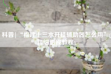 科普|“福建十三水开挂辅助器怎么用”(详细透视教程) 科普|“福建十三水开挂辅助器怎么用”(详细透视教程)