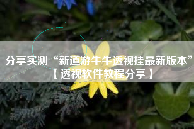 分享实测“新道游牛牛透视挂最新版本”【透视软件教程分享】 分享实测“新道游牛牛透视挂最新版本”【透视软件教程分享】