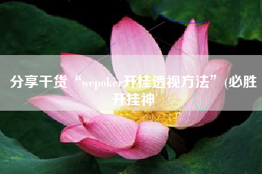 分享干货“wepoker开挂透视方法”(必胜开挂神 分享干货“wepoker开挂透视方法”(必胜开挂神