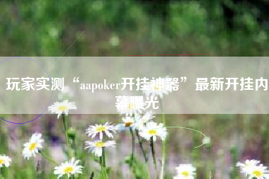 玩家实测“aapoker开挂神器”最新开挂内幕曝光 玩家实测“aapoker开挂神器”最新开挂内幕曝光