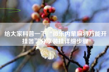 给大家科普一下“微乐内蒙麻将万能开挂器”分享装挂详细步骤 给大家科普一下“微乐内蒙麻将万能开挂器”分享装挂详细步骤