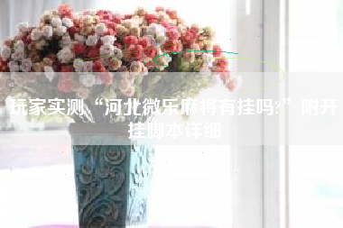 玩家实测“河北微乐麻将有挂吗?”附开挂脚本详细