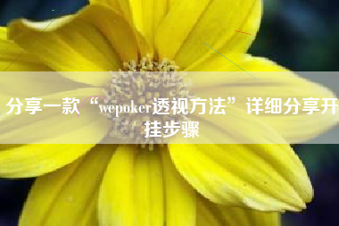 分享一款“wepoker透视方法”详细分享开挂步骤 分享一款“wepoker透视方法”详细分享开挂步骤