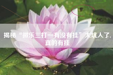 揭秘“微乐三打一有没有挂”太坑人了,真的有挂 揭秘“微乐三打一有没有挂”太坑人了,真的有挂