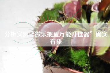 分析实测“微乐掼蛋万能开挂器”确实有挂