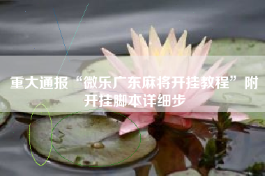 重大通报“微乐广东麻将开挂教程”附开挂脚本详细步 重大通报“微乐广东麻将开挂教程”附开挂脚本详细步