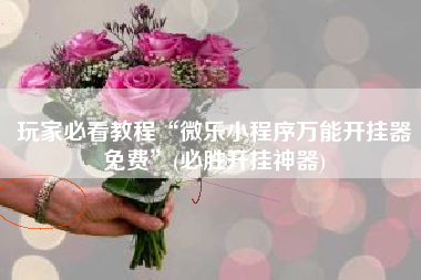 玩家必看教程“微乐小程序万能开挂器免费”(必胜开挂神器)