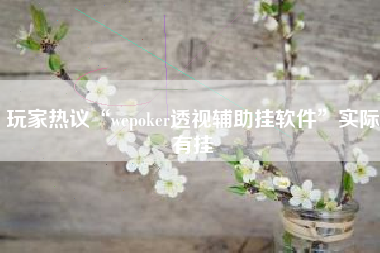 玩家热议“wepoker透视辅助挂软件”实际有挂 玩家热议“wepoker透视辅助挂软件”实际有挂