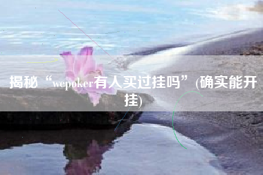 揭秘“wepoker有人买过挂吗”(确实能开挂)